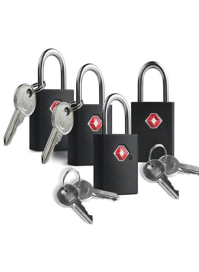 UP Security TSA Locks for Luggage with Keys, Travel Luggage Locks TSA Approved 4 Pack, Small Padlock with Key, Keyed Alike Mini Padlock for Suitcase, Backpack, Bag, Zipper, Case, Box, Small Locker - Image 1